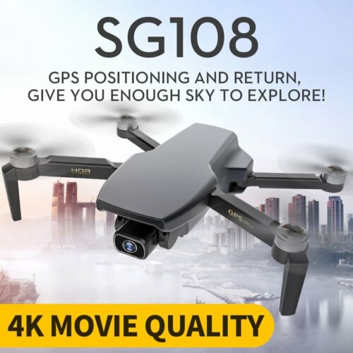 4K Drone WIFI FPV HD Wide-Angle ESC Dual Camera Foldable Selfie RC Quadcopter UK