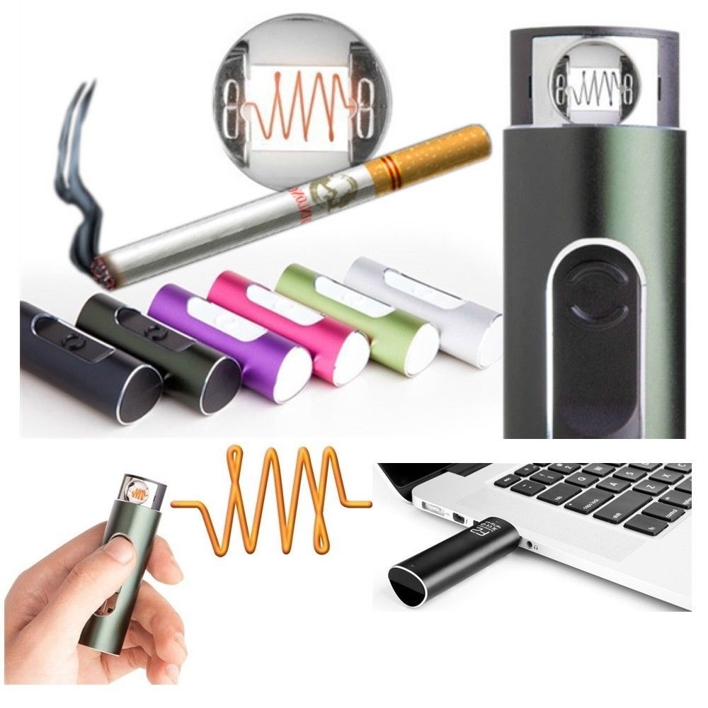 Accendino Elettrico Ecologico Ricaricabile Antivento Usb linq Li-f2