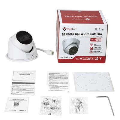 Valucam 4K MIC IP Camera POE 8MP VC-ET108TMG1-IA Wizsense IR SmartPSS Lite