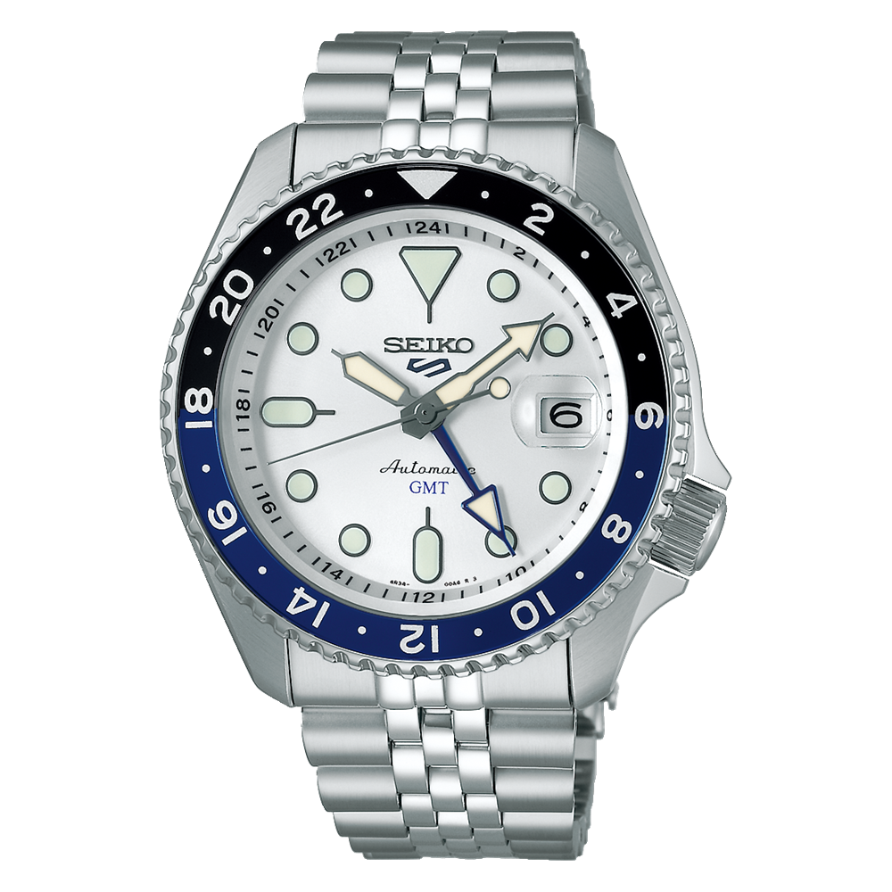 Pre-owned Seiko 5 Sports Gmt Automatic Watch Ssk033k1