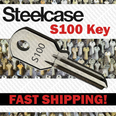 Chicago / Steelcase S100 Replacement Key -  Office Furniture File Cabinet Lock