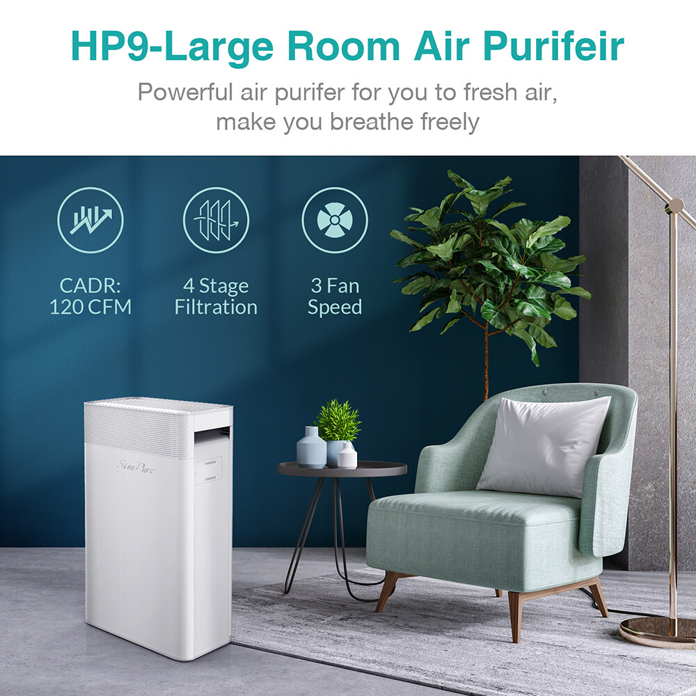 Medical Grade HEPA Air Purifiers Home Large Room Air Cleaner Allergies