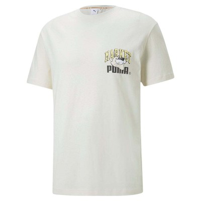 

Puma Market X Graphic Crew Neck Short Sleeve TShirt Mens Size  Casual Tops 53, Off white, Puma Market X Graphic Crew Neck Short Sleeve TShirt