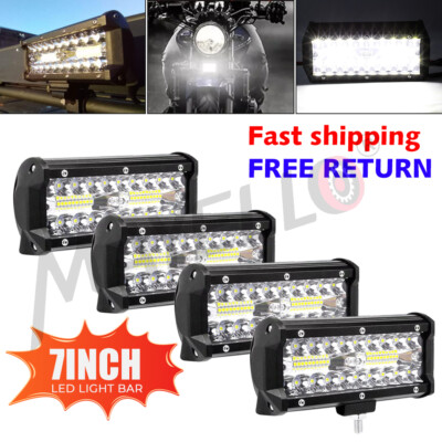 4/5/7inch Car LED Work Light Pods Spot Flood Combo Offroad SUV Driving Fog Lamp