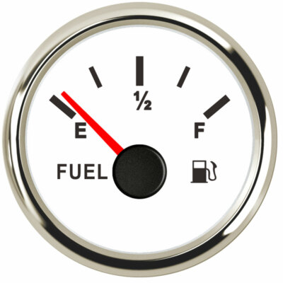 52mm fuel level gauge 0-30 ohm 9-32VDC for car truck marine motorcycle utv white