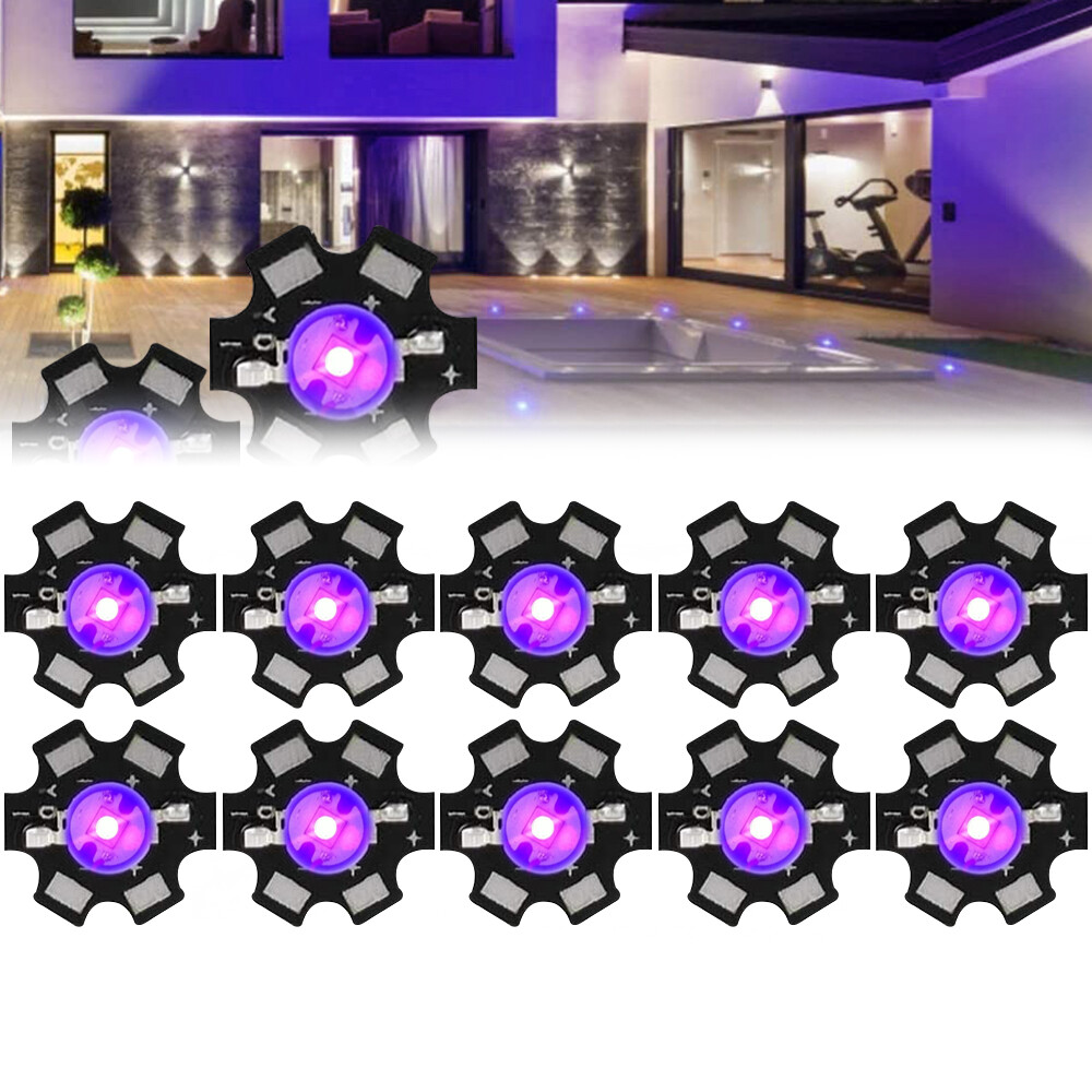 Super Bright UV Ultraviolet LED Chip High Power Bulb Light Beads Floodlight US