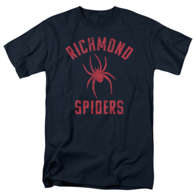 University of Richmond Adult T-Shirt Spiders Logo, Navy, S-5XL