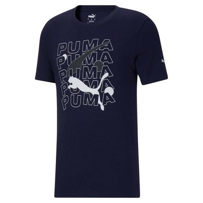 

Puma Formstripe Balance Graphic Crew Neck Short Sleeve TShirt Mens Size  Casua, Синий, Puma Formstripe Balance Graphic Crew Neck Short Sleeve TShirt