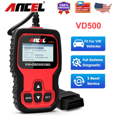 ANCEL VD500 Auto OBDII Diagnostic Scanner fit for VW All System Car Code Reader