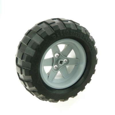 LEGO® Technic Technik Räder Reifen 94,8 x 44 R Felge hell grau 3 Loch