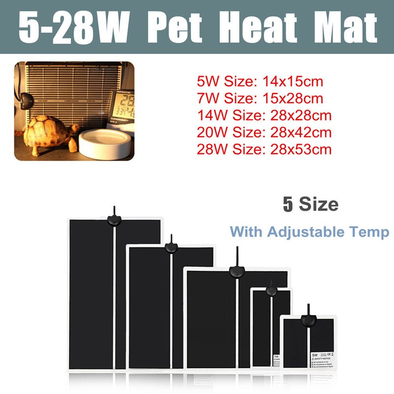 Reptile Vivarium Heat Mats Heating 5 7 14 20 28w Sale Ebay