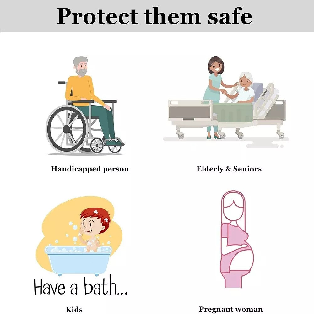 2Pack Shower Grab Bar 12" Showers Suction Bar Handle Bathroom Safety Grip Handle