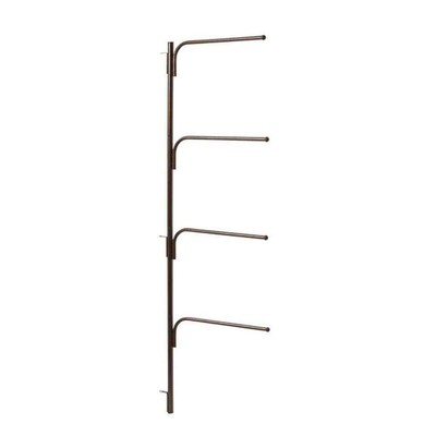 20.5 in.W 4 Hook Bronze Metal Accessory Tie&Belt Rack or Bathroom Towel Holder