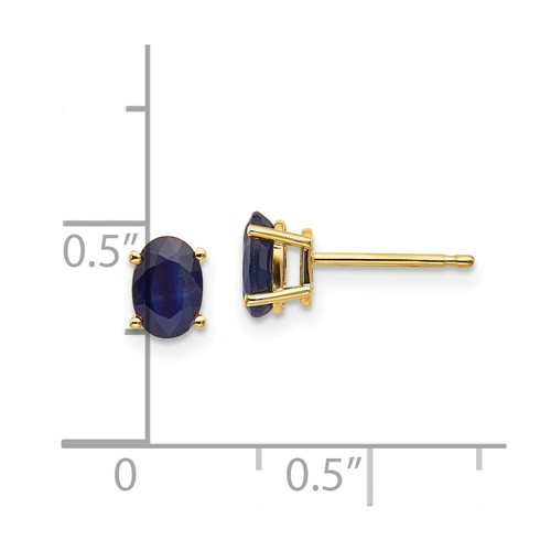 Pre-owned Goldia 14k Sapphire Earrings - September In Yellow