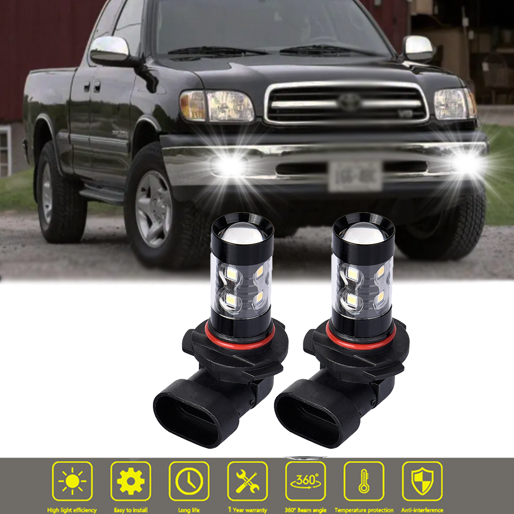 9145 Led Fog Light Bulb 6000K for Toyota Tundra 2007-2013 Tacoma 2005-2011 White