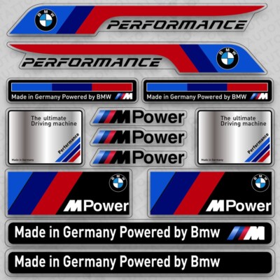 BMW Motorsport GmbH M Power Sport Car Sticker 3D Decal Stripes Logo Decorate