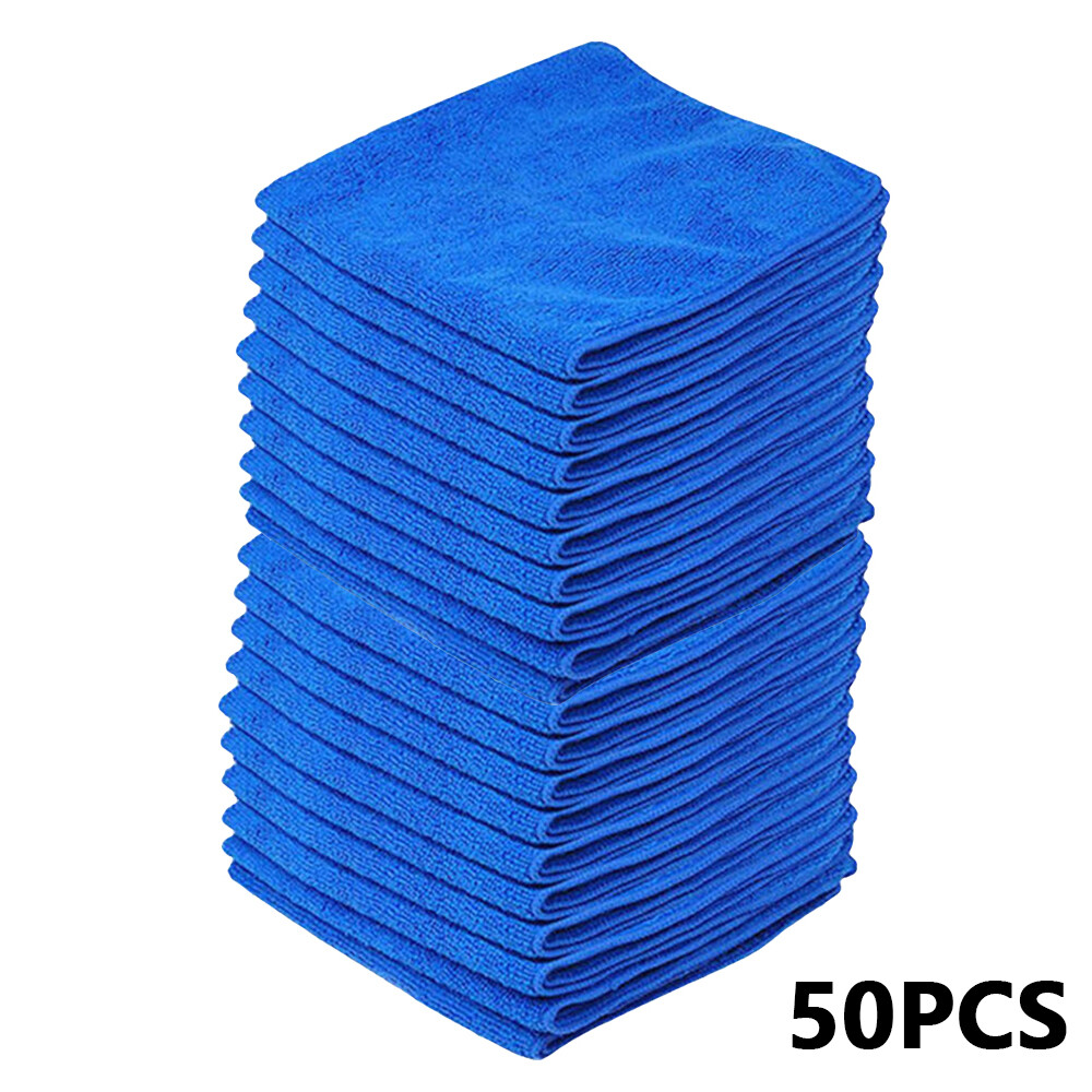 50Pcs Large Microfibre Cleaning Cloths Car Detailing Soft Wash Towel