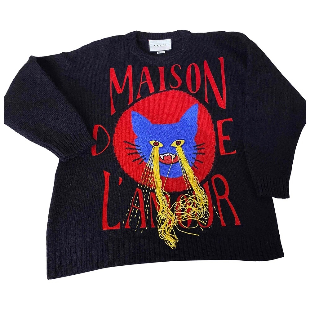 Gucci Rare ,,Maison De L'Amour'' wool sweater OS XS | eBay