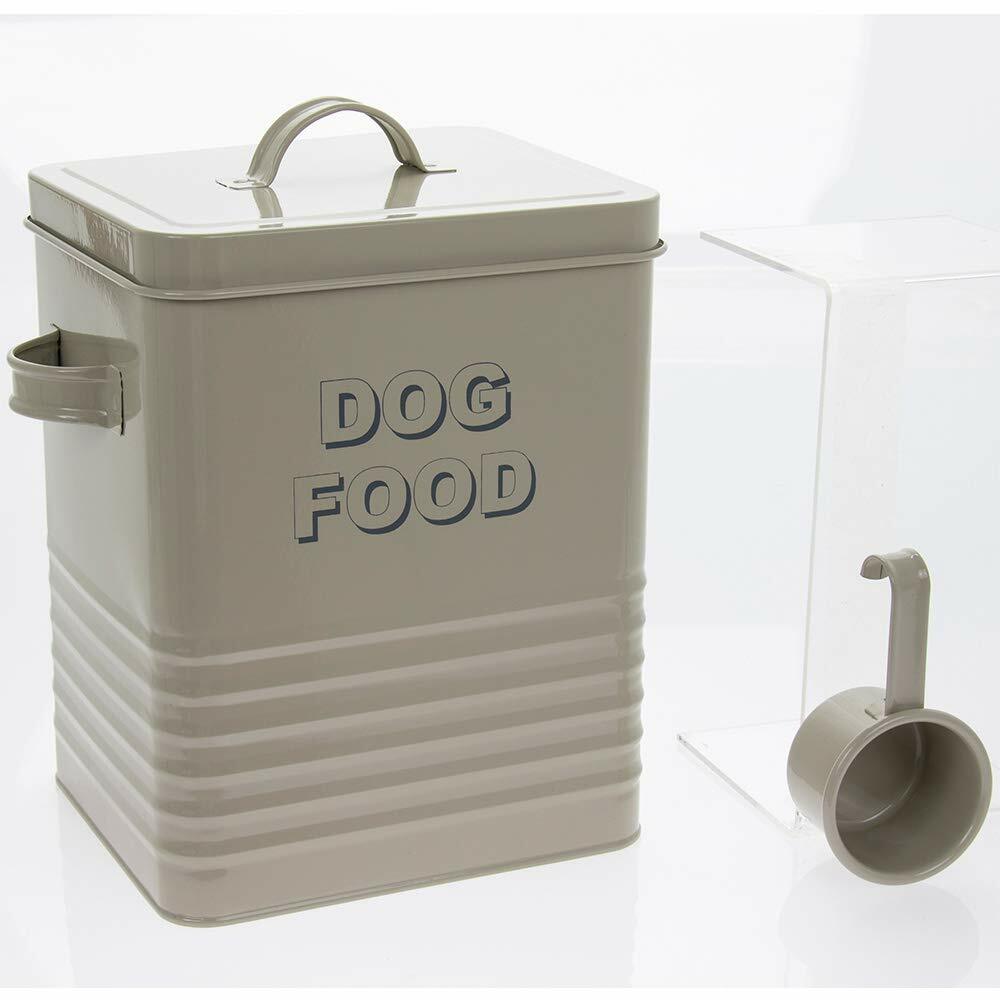 dog food storage tin large