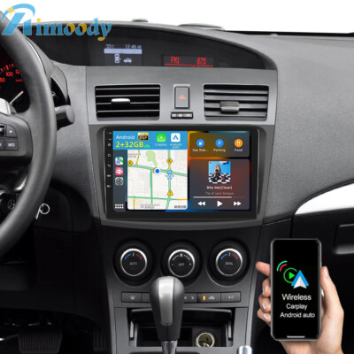 9'' For Mazda 3 2010-2013 Android 13 Carplay Car GPS Navi Radio Stereo RDS 2+32GB