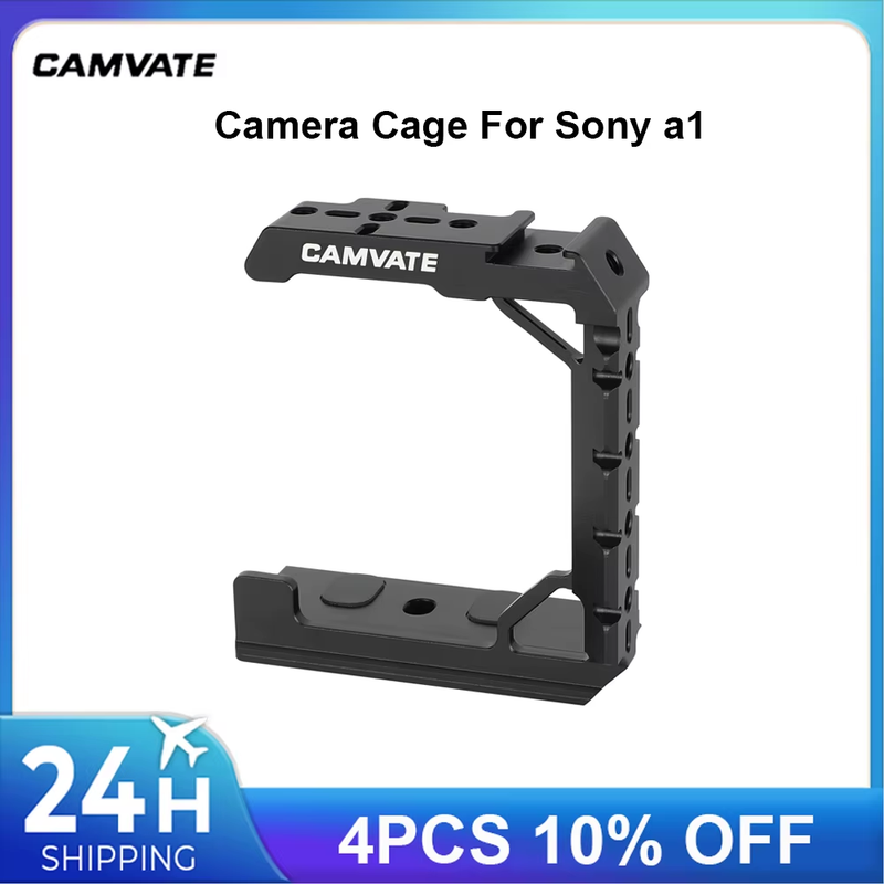 For Sony a1 Cage With Arca-Type Base and Cold Shoe 1/4"-20 Accessory For Sony C