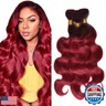 26 28 30 Red Bundles Human Hair Burgundy Body Wave Bundles 8a Brazilian Virgin Remy Two Tone Black And Burgundy Bundle Hair Weave 99j Body Wave Bundle