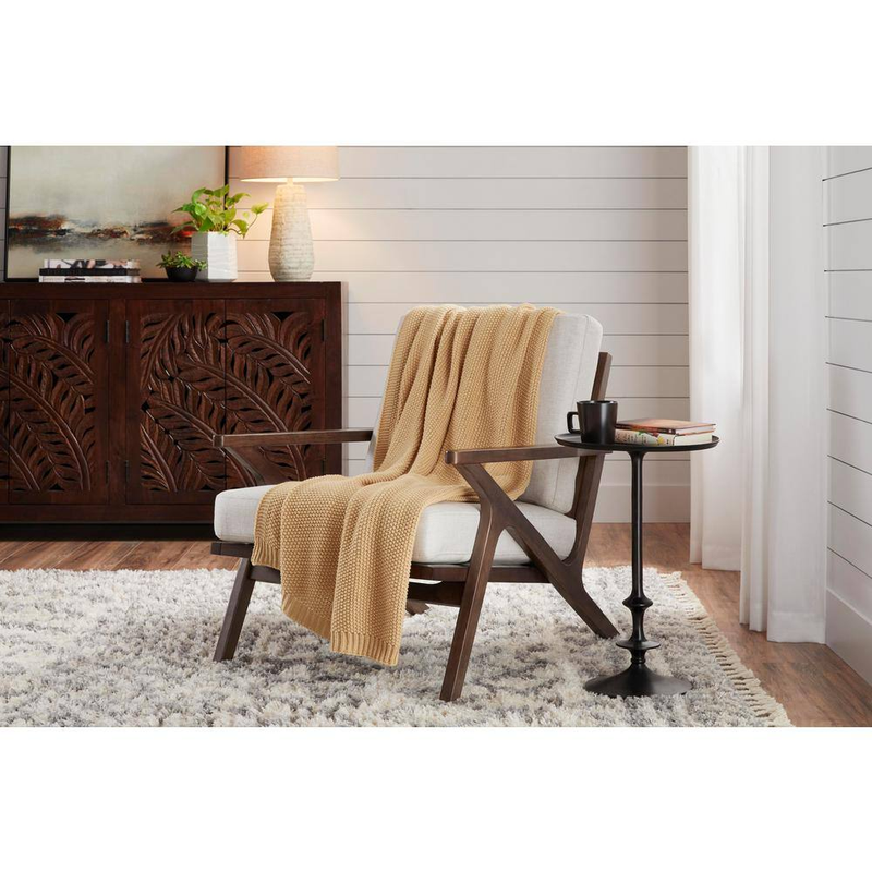 Knit Throw Blanket Jane Soft Acrylic 50 x 60 Inch Sofa Bed Chair Cozy Decor