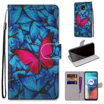 Magnetic Leather Flip Wallet Phone Case Cover For Motorola E6Plus  E6Play E7Plus