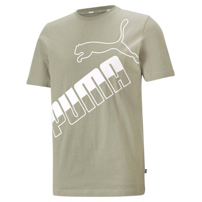 

Мужская футболка с круглым вырезом и короткими рукавами Puma Logo Размер  585771-73, Green;grey, Puma Logo Crew Neck Short Sleeve