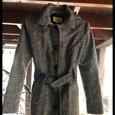 Maralyn & Me Wool coat with detachable hood.