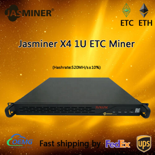 New Jasminer X4-1U Miner 520mh/s 240w Low Power 180 Days warranty Ready Stock