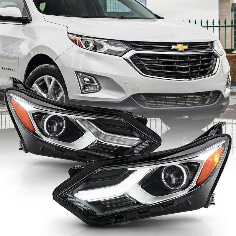 Halogen LED DRL Headlight Driver Passenger Side for 2018 2019 2020 Chevy Equinox