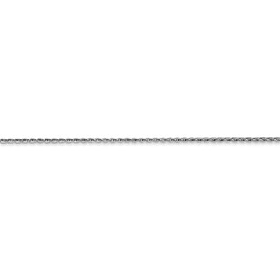Pre-owned Superdealsforeverything Real 14kt White Gold 20 Inch 1mm Round Parisian Wheat With Lobster Clasp Chain