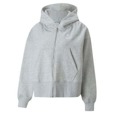 

Puma Classics Oversized FullZip Hoodie Женская серая повседневная верхняя одежда 67174504, Grey
