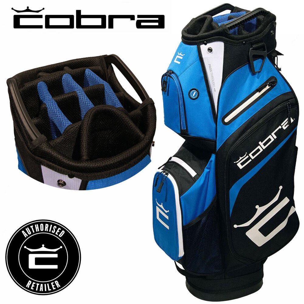 Cobra L4V ゴルフバッグ Cobra Signature 14-WAY Divider Golf Cart Bag Blue Inc