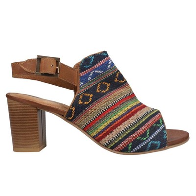 

Женские коричневые повседневные сандалии Roper Mika Southwest Sling Back 09-021-0948-1296, Коричневый, Roper Mika Southwest Sling Back