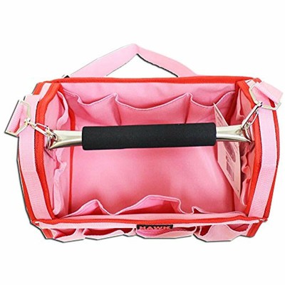 Pretty Pink Tool Carry-All With Red Trim-12-1/2 X 9-1/2 8 Inches Multiple And