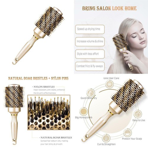 Round Hair Brush For Blow Drying Professional Hot Straightening