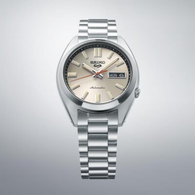 Pre-owned Seiko 5 Sports Sbsa257 Ivory Dial Snxs Automatic Mechanical Men Watch Japan