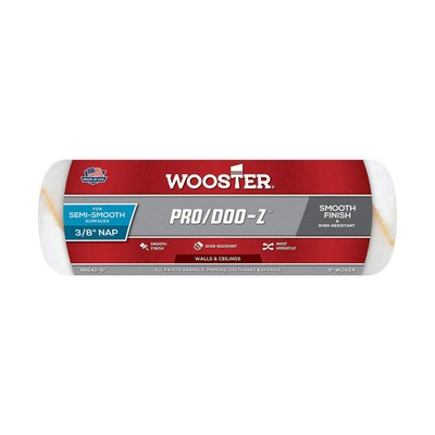 WOOSTER RR642-9 Paint Roller Cover,9''L,3/8''Nap,Woven 3UW80