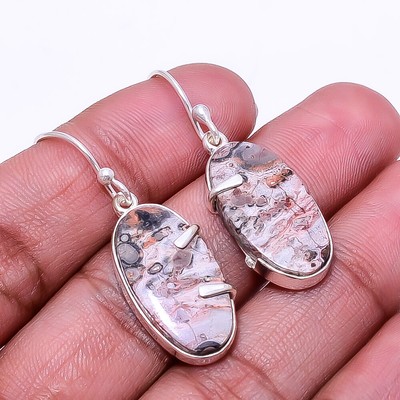 Asteroid Jasper -Madagascar Designer 925 Sterling Silver Earring 1.56'' E38
