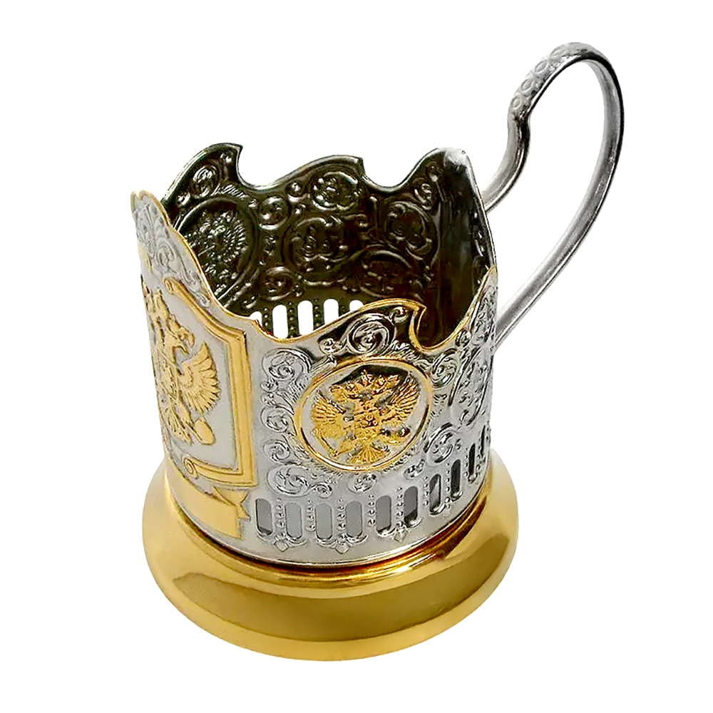 Russian Coat of Arms Glass Holder Podstakannik Подстаканник Герб РФ