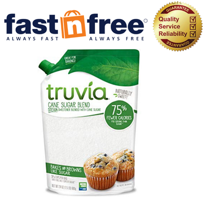 Truvia Cane Sugar Blend Mix of Natural Stevia Sweetener and Sugar 24 oz