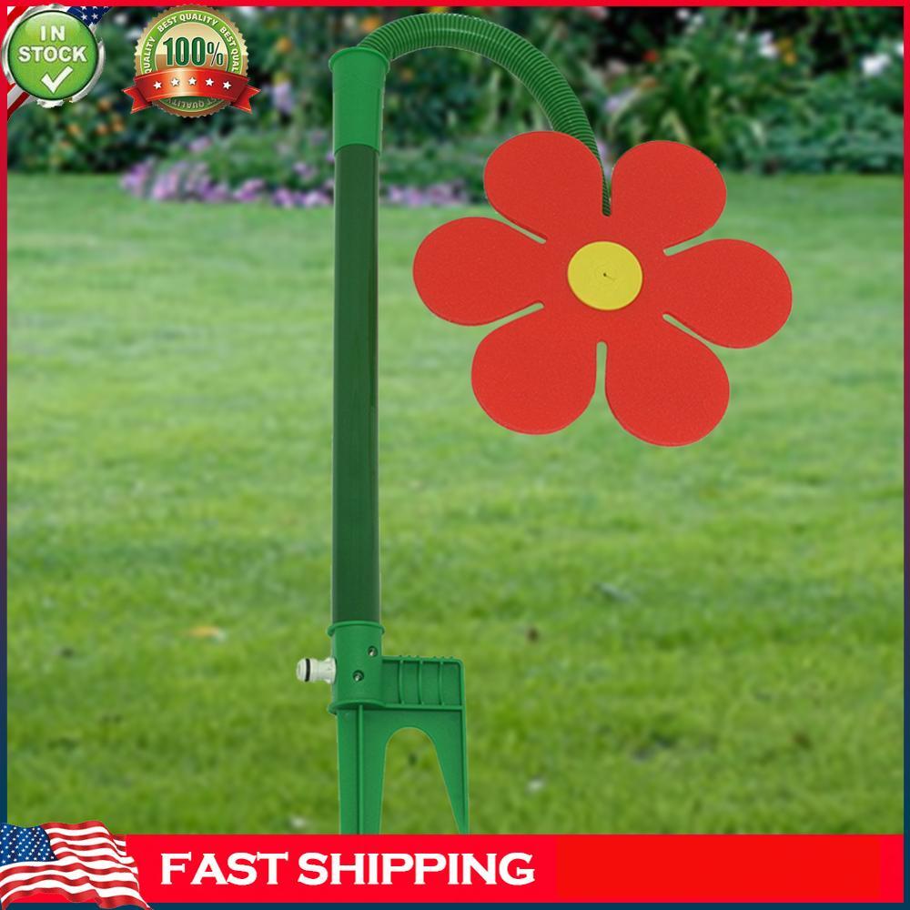 Flower Shape Garden Sprinkler 720 Rotating Irrigation Sprinkler Toys (Red)