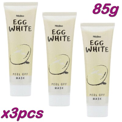 Facial mask cream mixed with egg white MISTINE EGG WHITE PEEL OFF MASK 85 G. x3