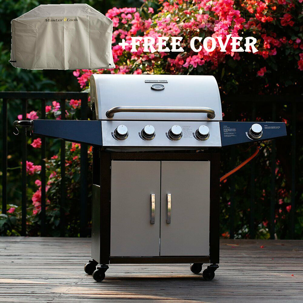 4 1 Burner Backyard Patio Stainless Steel Outdoor Cooking Bbq Gas