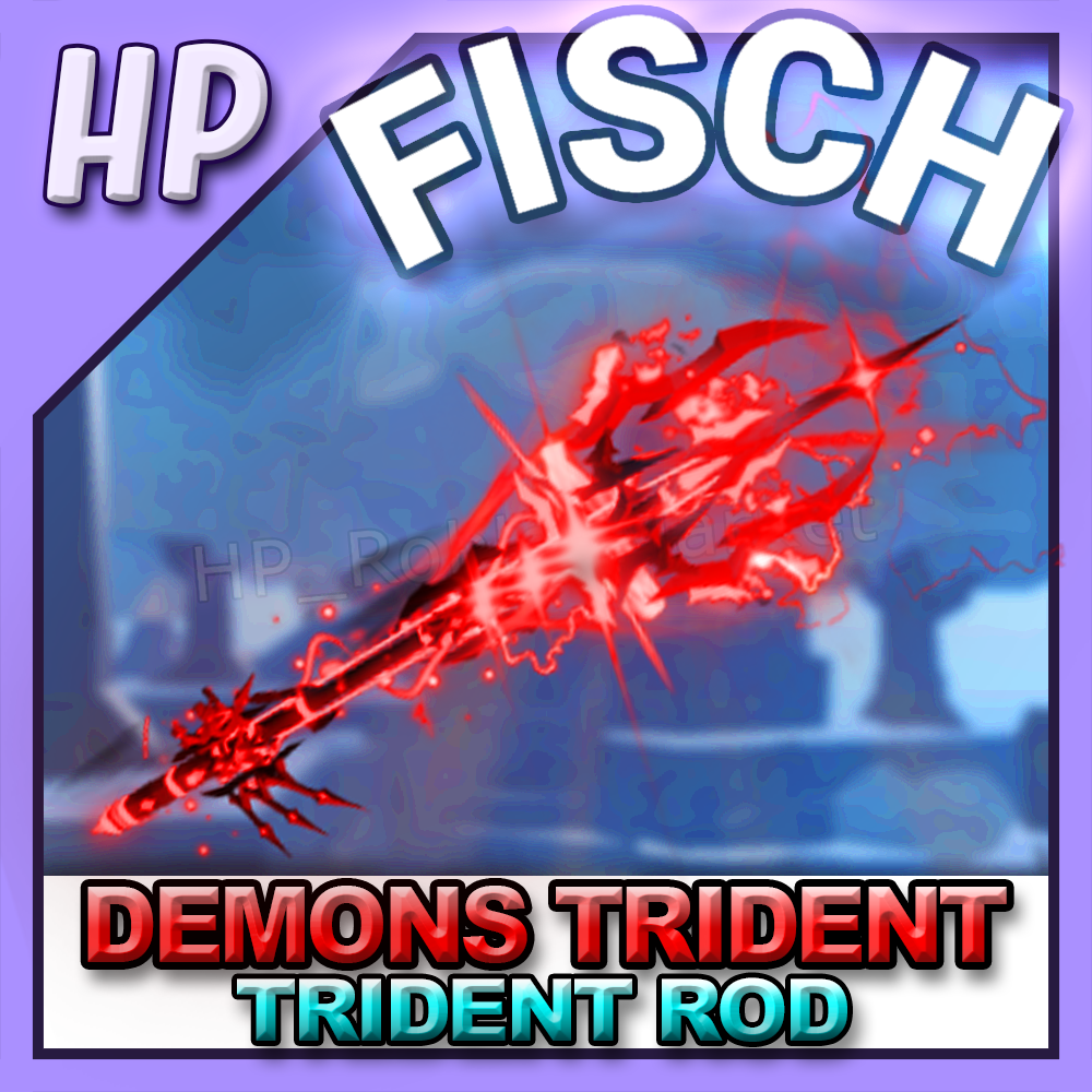 FISCH - " Demons Trident "🐟[ Trident ROD SKIN ・FAST DELIVERY ]