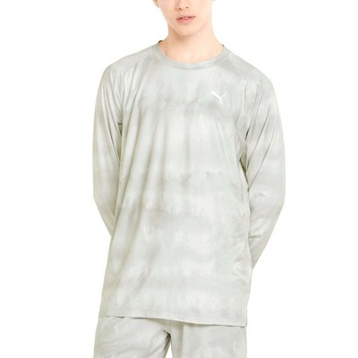 

Puma Studio Graphic Crew Neck Футболка с длинным рукавом Мужские серые повседневные топы 521503-7, Grey, Puma Studio Graphic Crew Neck Long Sleeve T-Shirt
