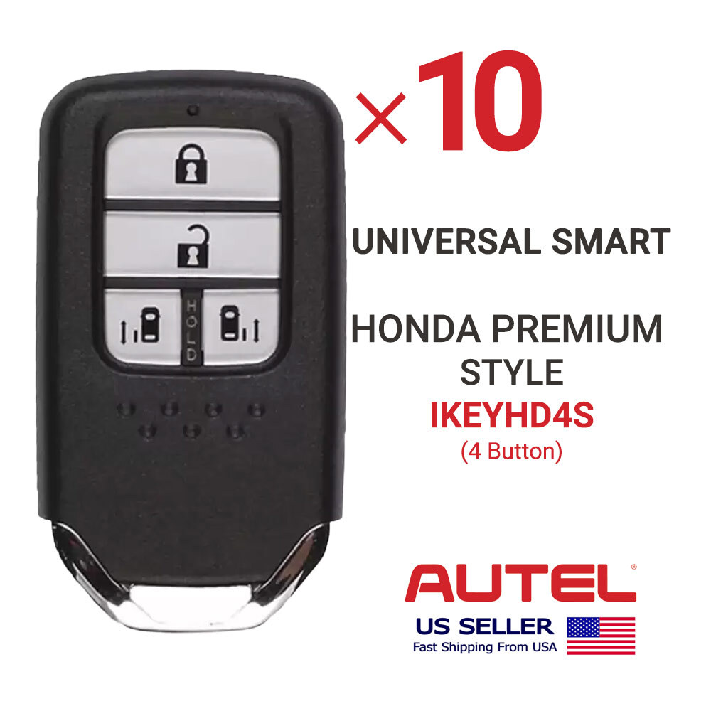 10X Autel iKey Universal Smart Key For Honda Premium Style 4 Button IKEYHD4S