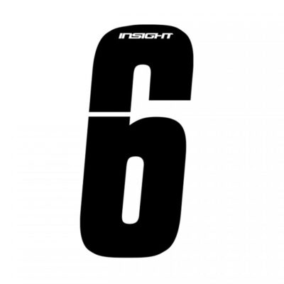 Insight 2'' Side Plate Numbers 6 Black